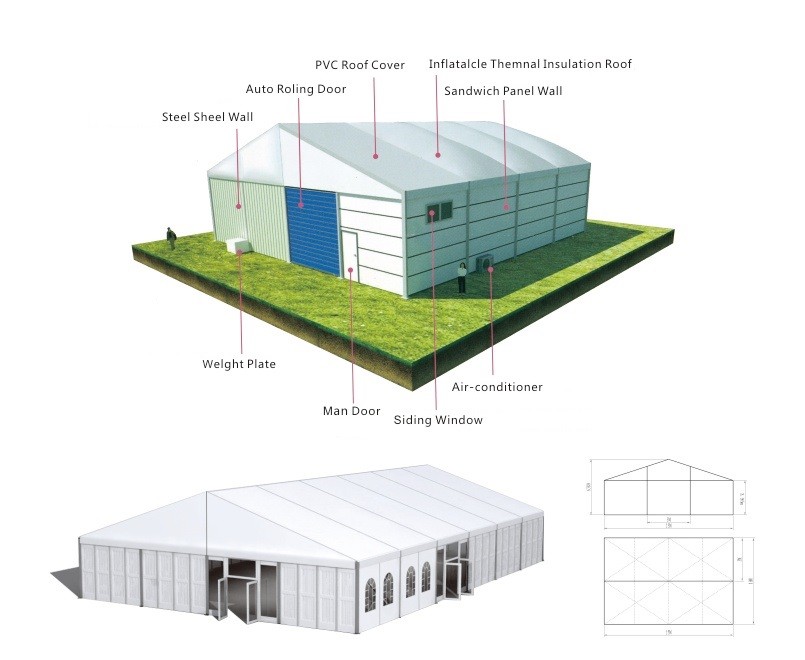 Industrial Labour Rest Tent - Worker Shade Structure